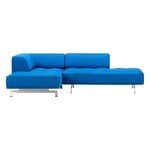 Fredericia Delphi Elements sofa, conf. E, brushed aluminium - blue Keiga 762, product image