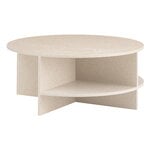 Muuto Halves coffee table, light taupe terrazzo, view 1