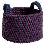 HAY Cestino Bead con manici, 40 cm, bordeaux - blu scuro