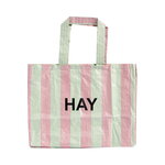 HAY Recycled Candy Stripe ostoskassi, M, vihreä - punainen