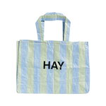 HAY Recycled Candy Stripe shopper, M, blue - green