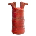 Bitossi Pferdeköpfe Vase, 36 cm, venezianisches Rot