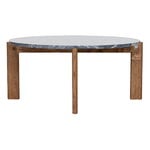 Asplund Iris coffee table, large, American walnut - Pietra Grey marble, product image