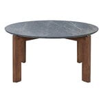 Asplund Iris coffee table, medium, American walnut - Pietra Grey marble, product image