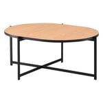 Interface Table basse Pilleri, 60 x 80 cm, noir - chêne