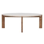 Asplund Iris coffee table, large, American walnut - Jura limestone, product image
