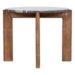 Asplund Iris coffee table, small, American walnut - Pietra Grey marble, product image
