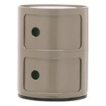 Kartell Componibili storage unit, 2 modules, taupe, product image