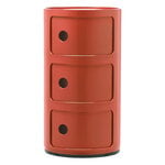 Kartell Componibili storage unit, 3 modules, orange, product image