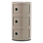 Kartell Componibili storage unit, 3 modules, taupe, product image
