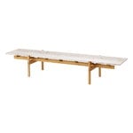 Karimoku Case N-CT01 coffee table, 48,5 x 150 cm, lacquered oak - marble, product image