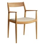 Karimoku Case N-DC01 käsinojallinen tuoli, lakattu tammi - beige Coda 2 0103, tuotekuva