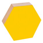Kotonadesign Muistitaulu hexagon, 26 cm, keltainen