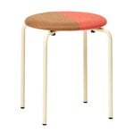 Lepo Product Moderno Hocker, hellgelb - rotbrauner Stoff, produktbild