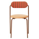 Lepo Product Moderno chair, brown - red-brown fabric - brown leather, product image