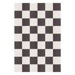 LAYERED Tappeto in lana Chess, nero - bianco