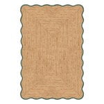 LAYERED Scallop jute rug, dark green, product image