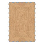 LAYERED Scallop Jute rug, misty blue, product image