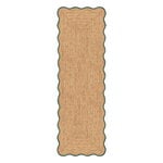 LAYERED Scallop jute rug, 75 x 240 cm, dark green, product image