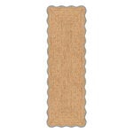 LAYERED Scallop Jute rug, 75 x 240 cm, misty blue, product image