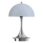 Louis Poulsen Panthella 160 Portable V3 table lamp, opal grey - chrome