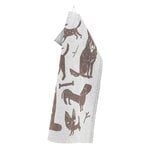 Lapuan Kankurit Koirapuisto tea towel, white - brown