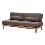 Lundia Hetki sofa bed, oak base - brown Muru 475