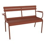 Fermob Luxembourg 2-seater bench, red ochre