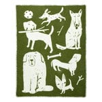 Lapuan Kankurit Coperta Koirapuisto, 90 x 130 cm, verde oliva - bianco, immagine prodotto