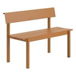 Muuto Linear Steel bench with backrest, 110 cm, burnt orange, product image