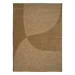 Linie Design Split Plains tufted wool rug, mustard, product image