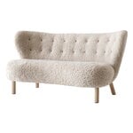 &Tradition Little Petra VB2 sofa, Moonlight sheepskin - white oiled oak