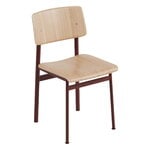 Muuto Loft chair, deep red - oak, product image