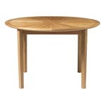 FDB Møbler M27 Sammen round garden table, 120 cm, oiled teak, product image