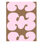Marimekko Jokeri heavyweight cotton fabric, brown - pink