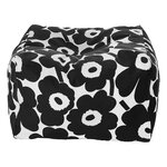 Marimekko Pieni Unikko Puffi pouf, off white - black