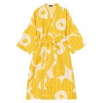 Marimekko Vesi Unikko bathrobe,  spring yellow - ecru