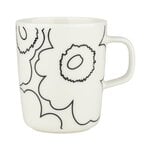 Marimekko Oiva - Mug Piirto Unikko, 2,5 dl, blanc - noir