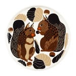 Marimekko Oiva - Kurre plate 20 cm, white, brown, green, product image