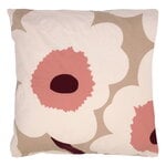 Marimekko Unikko tyynynpäällinen, 50 x 50 cm, beige - pellava - roosa