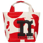 Marimekko Mono Mini Tote Pulloposti bag, cotton - red
