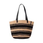 Mifuko Pamba cesta shopper, M, negro - marrón, vista 1