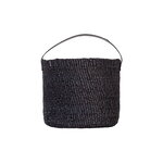 Mifuko Kiondo basket with handle, S, black, view 1