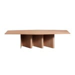 Miniforms Nami table, barrel shape, 260 x 130 cm, flamed oak