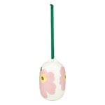 Marimekko Unikko ornament, white - light pink - light yellow - green, view 1