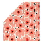 Marimekko Housse de couette Unikko, 240 x 220 cm, blanc cassé-corail-rouge-charbon, image produit