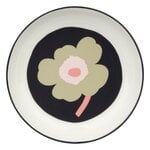 Marimekko Oiva - Unikko piatto fondo, 20,5 cm, bianco sporco-carbone-sabbia-rosa, immagine prodotto