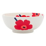 Marimekko Oiva - Unikko kulho, 1,3 L, valkoinen - punainen - sininen, näkymä 1