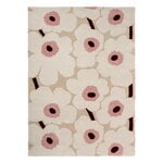 Marimekko Unikko matto, beige - pink, tuotekuva