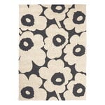 Marimekko Unikko Outdoor matto, charcoal-white, tuotekuva